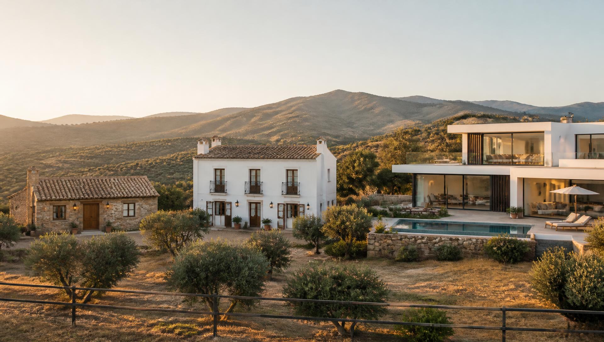 Holiday homes overlooking the Costa de la Luz coastline