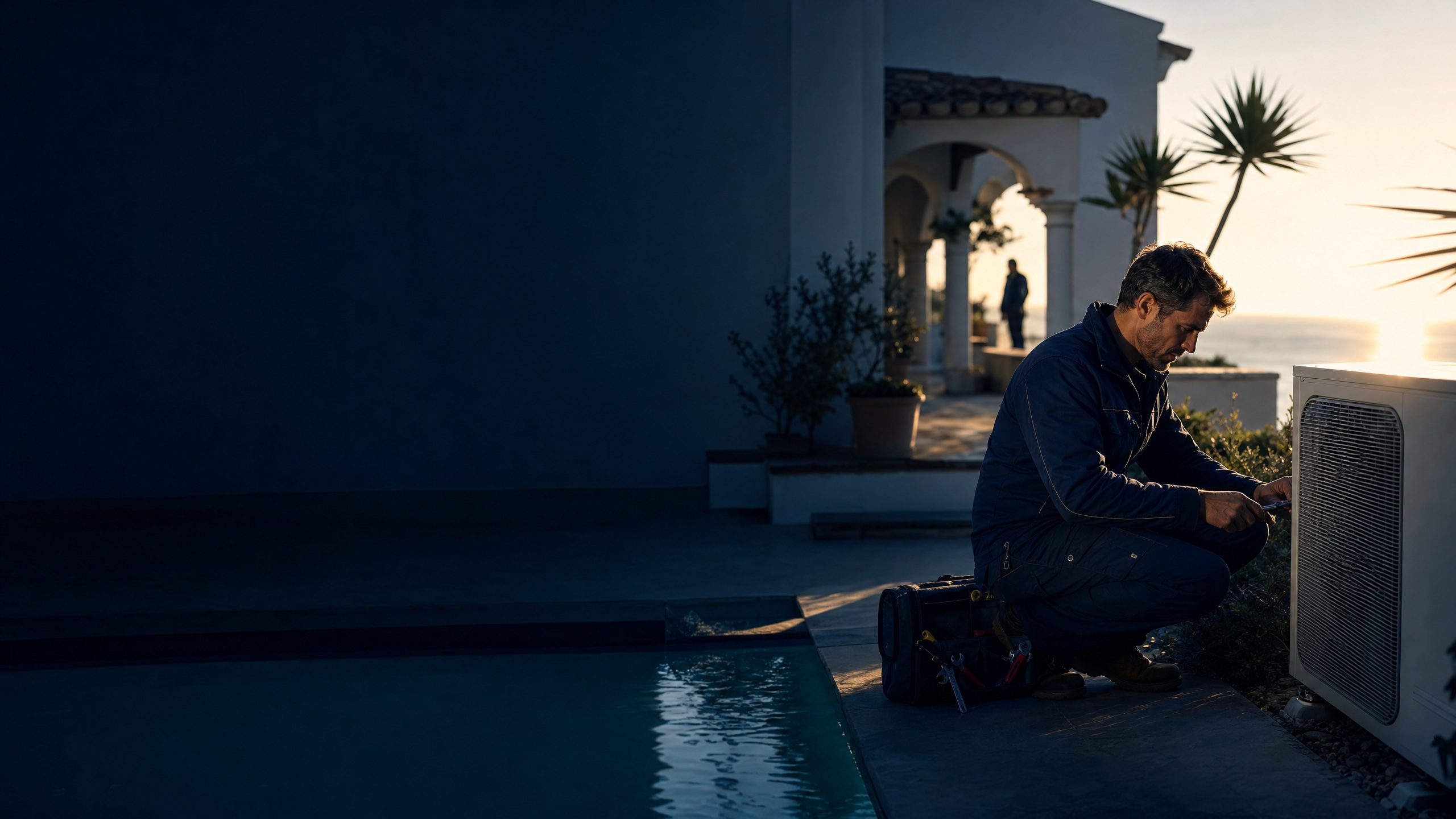 A local professional at work at a Spanish property
